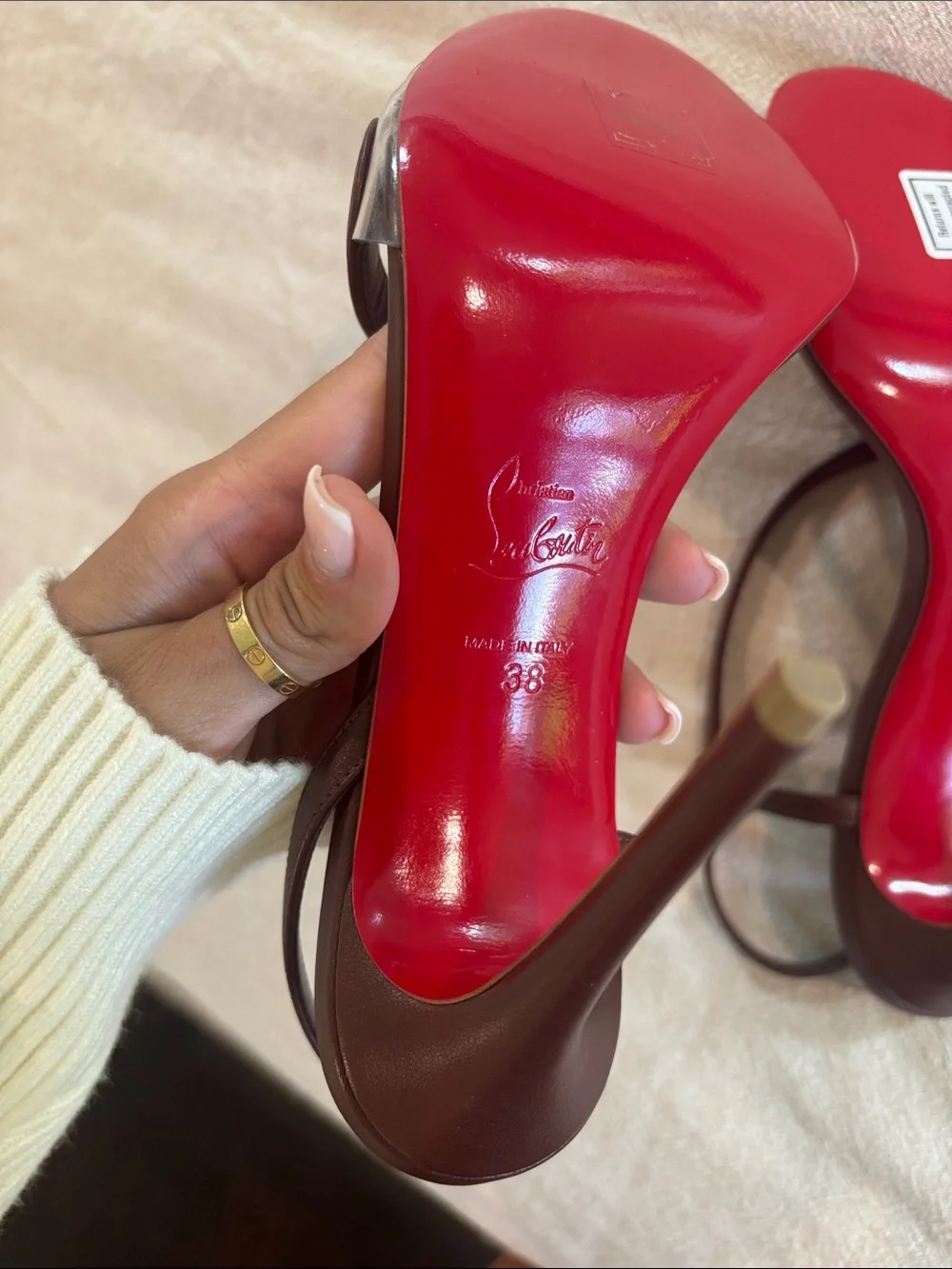 Christian Louboutin Rosalie 100mm sling backs - Picture 4 of 9